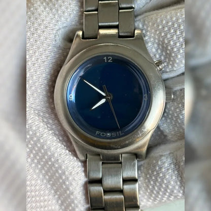 Reloj Fossil Kaleido Illinois Hombre 1998 Dial Óptico Azul Raro