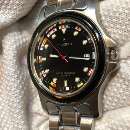 Reloj Peugeot Paris Pp Hombre Cuarzo Vintage Años 90 Acero Náutico