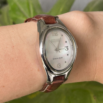 Reloj Plata 925 Ecclissi Mujer 2004 Dial Madreperla Cuarzo