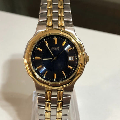 Reloj Citizen Hombre Año 1991 Calibre 2510 Bicolor Dial Azul
