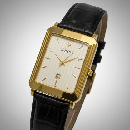 Reloj Bulova Dress Classic Hombre Año 1999 Con Fecha Central Raro