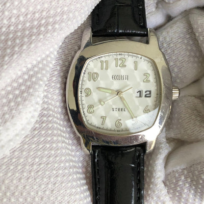 Reloj Ecclissi Mujer 2007 Acero Big Date Cuarzo Japonés 35mm