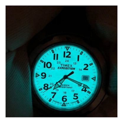 Reloj Timex Expedition Field Shock Oversized Años 2000 Crema