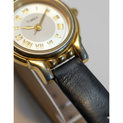 Reloj Timex Mujer Vintage Año 1991 Dial Blanco Waffle