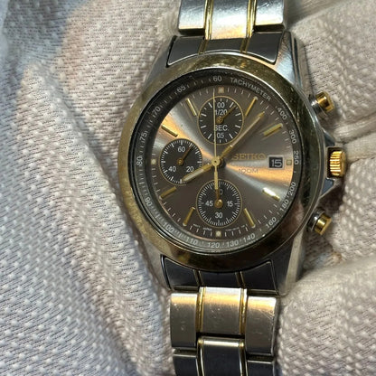 Reloj Seiko Cronógrafo 7T92 Hombre Original Vintage 1997 Taquímetro