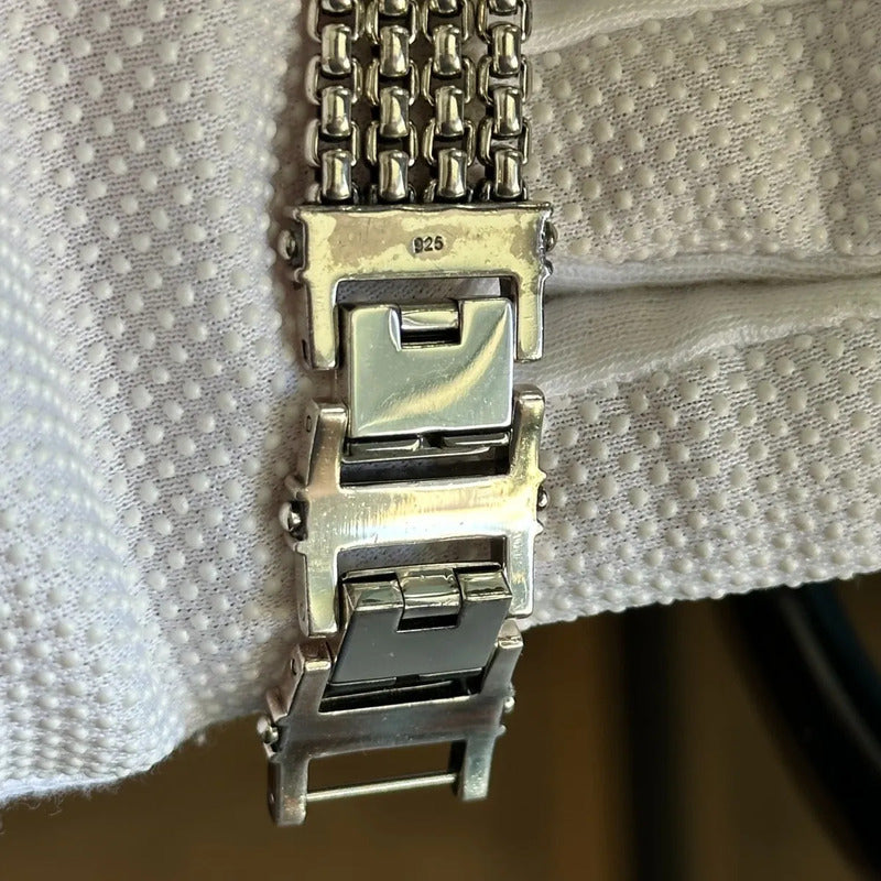 Reloj Ecclissi Mujer Plata Maciza 925 Años 2000s Art Déco 70gramos