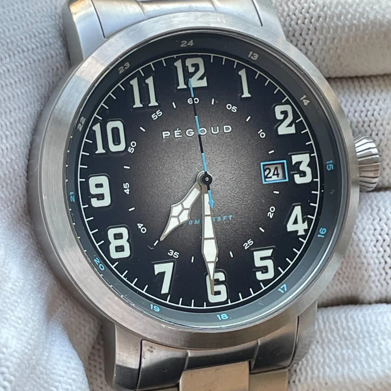 Reloj Pégoud Aviador Francés Hombre 44mm Dial Degradé 2000´s Escaso