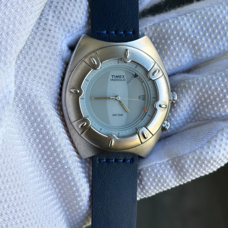 Reloj Timex Hombre Año 2001 Experimental Futurista Bisel Rotatorio