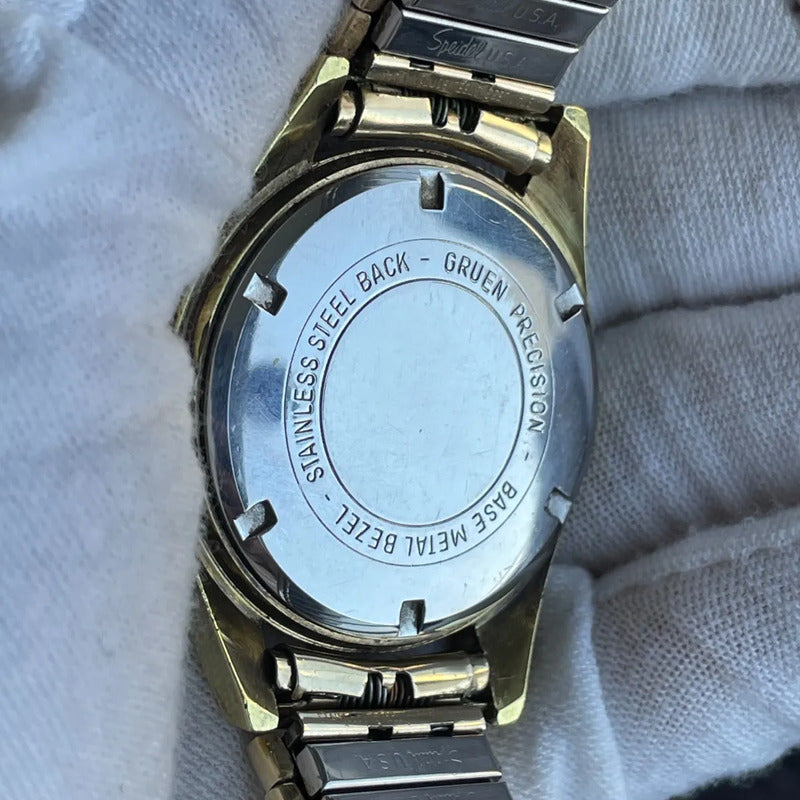 Reloj Gruen Precision 1970 Daydate A Cuerda Hombre Escaso