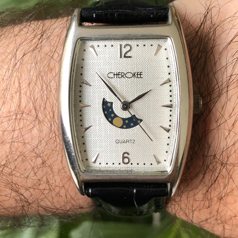 Reloj Cherokee Hombre Año 2005 Moon Dial Caja Tonneau Único