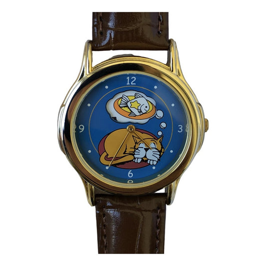 Reloj Unisex Nuevo Gato Soñando Año 1999 Disco Animado Japan Mov.