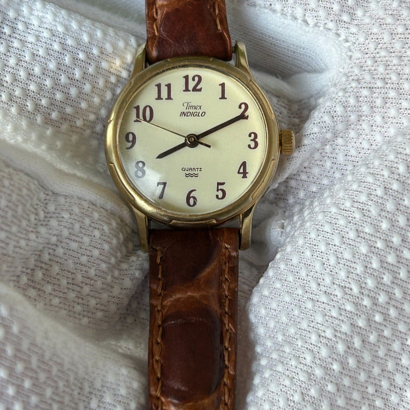 Reloj Timex Mujer Vintage 1997 Luz En Dial Pulsera Original