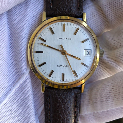 Reloj Longines Hombre Vintage Año 1960 Conquest Date Cuerda Manual