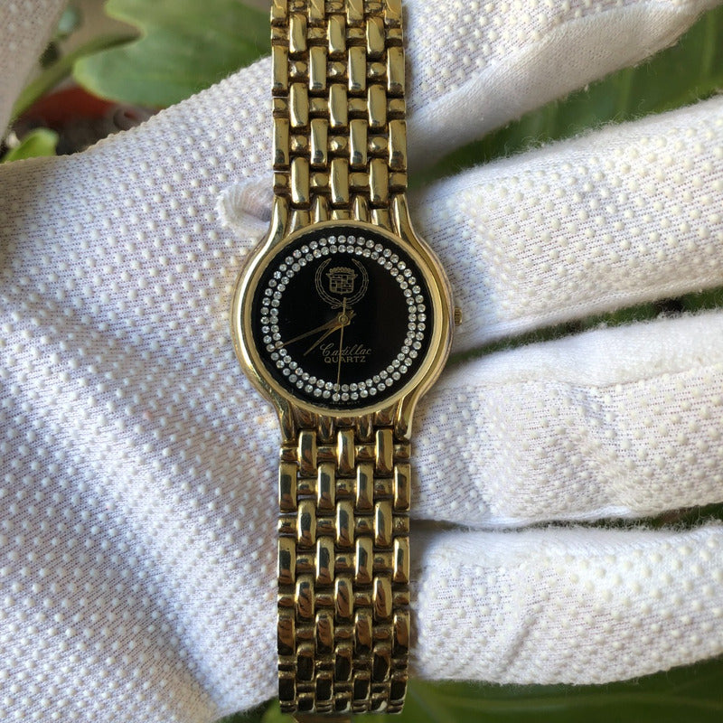 Reloj Cadillac GM Mujer Vintage 1997 Chapado Oro14k Original