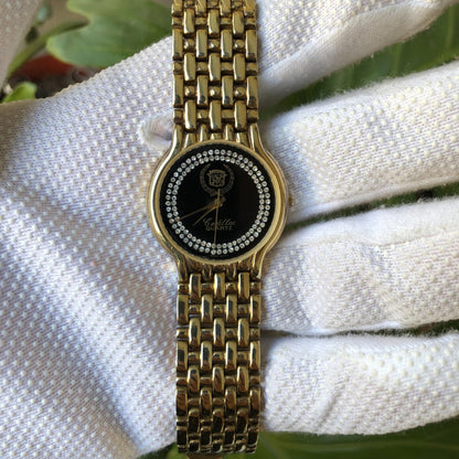 Reloj Cadillac GM Mujer Vintage 1997 Chapado Oro14k Original