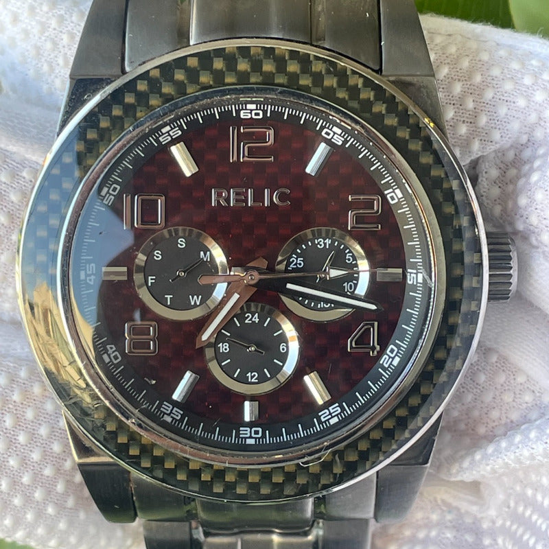 Reloj Relic Hombre 2012 Deportivo Dial Fibra Carbono Raro