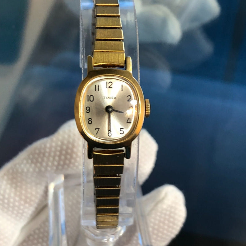 Reloj Timex Mujer Vintage Años 70s Dorado Pulsera Expansible