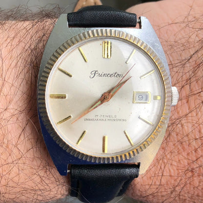 Reloj Princeton Hombre Vintage 1968 Mecánico Con Calendario