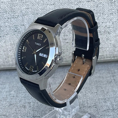 Reloj Timex Hombre Daydate Negro 2014 Indiglo Dial Cuadri