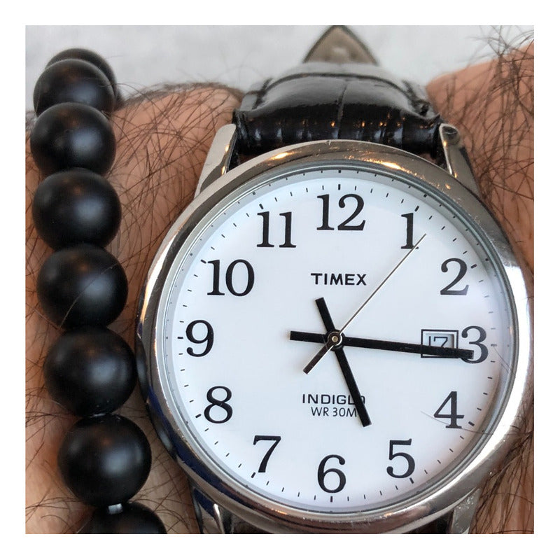 Reloj Timex Vintage Indiglo Hombre Luz En La Esfera