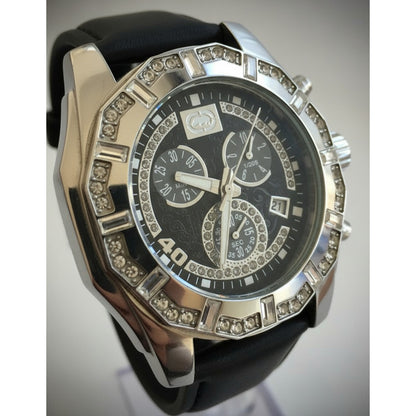 Reloj Marc Ecko Hombre 2005 Bisel Brillantes Correa Cuero