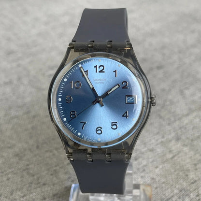 Reloj Swatch Gent 2003 Azul Sunburst Transparente Gm415 Azul