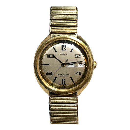 Timex Automático 1976 Hombre Dos Calendarios Pulsera Speidel