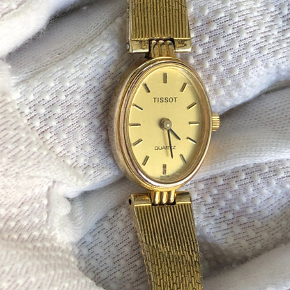 Tissot Lady Quartz 1980 Chapado Oro18k Brazalete Suizo