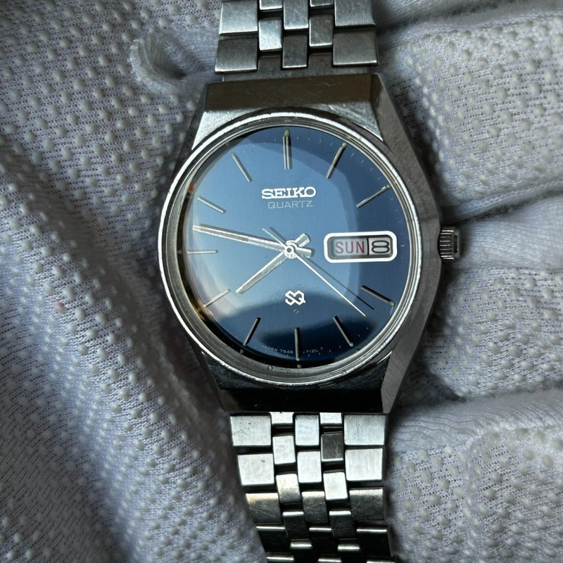 Reloj  Seiko Sq Hombre Dic.1978 Dial Azul Clásico Vintage