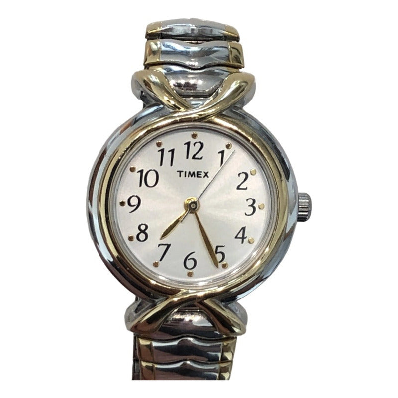 Reloj Timex Mujer Año 2014 Bicolor Correa Expansible 25mm