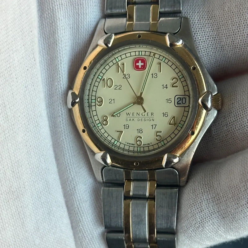 Reloj Wenger Swiss Army Hombre 1998 Field Militar Two Tone
