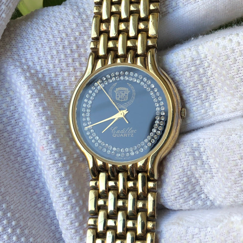 Reloj Cadillac GM Mujer Vintage 1997 Chapado Oro14k Original