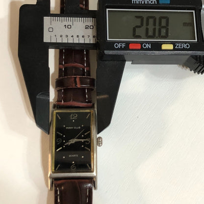 Reloj Perry Ellis Mujer Vintage Año 1999 Rectangular Dorado