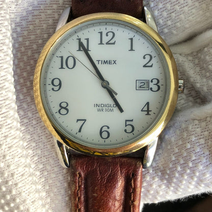 Reloj Timex Clásico Indiglo Hombre Año 2009 Fecha Correa Original