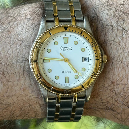 Caravelle By Bulova 1999 Hombre 37mm Twotone Sport-dress