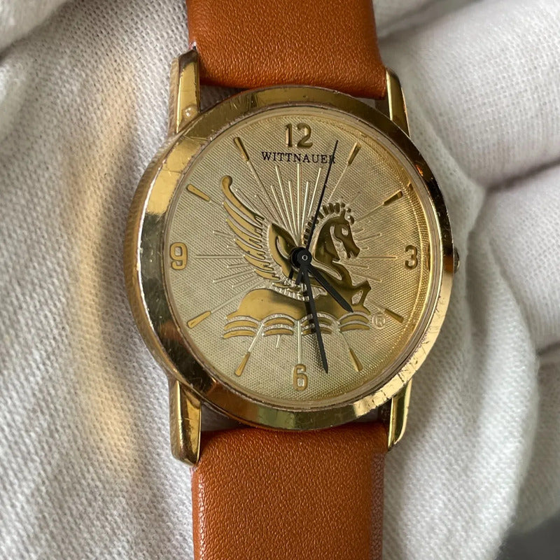 Reloj Wittnauer Hombre Año 1994 Pegasus Dorado Compacto