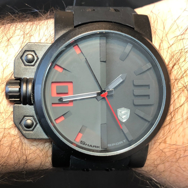 Reloj Shark Sport Hombre Año 2013 Negro Rojo 46mm