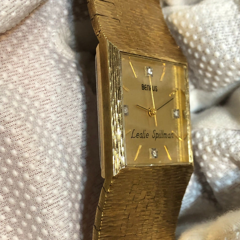 Reloj Benrus Mujer Fines Años 70´s Dorado Brazalete Original
