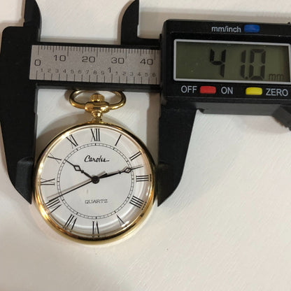 Reloj De Bolsillo Carolee Cuarzo Años 90 Dorado Clásico