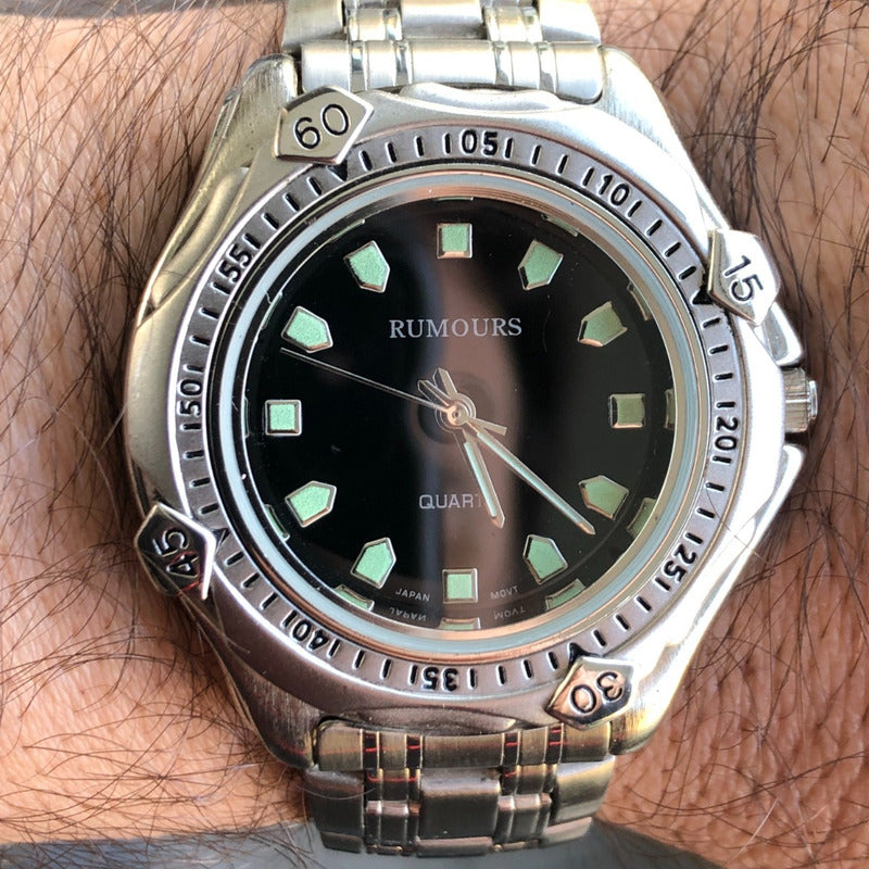 Reloj Rumours Hombre Vintage 1997 Negro Diver Japan Movt