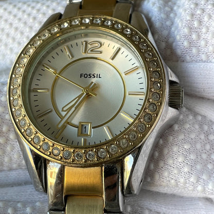 Reloj Fossil Mujer Año 2011 Two Tone Cristales Riley Mini
