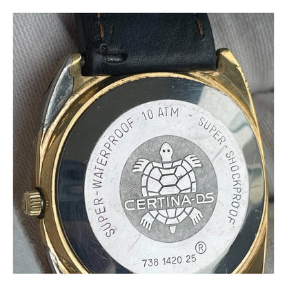 Reloj Certina Ds-5 Zafiro Hombre Años 80´s Quartz Dorado