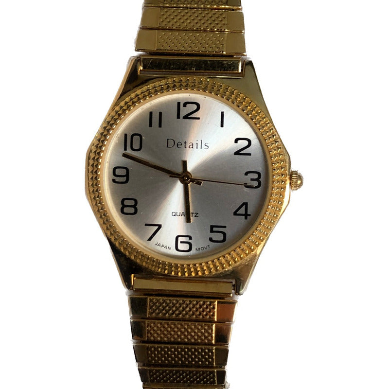 Reloj Details Hombre Año 2003 Dial Sunburst Correa Expandible