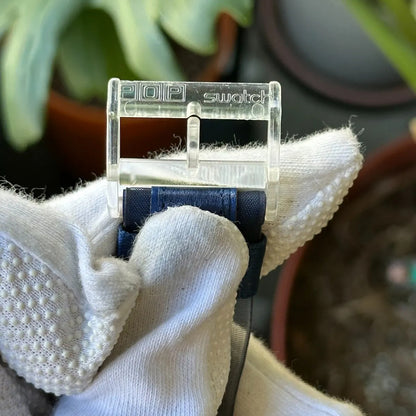 Reloj Swatch Pop King Blue Mujer Año 1998 Correa Floral Raro