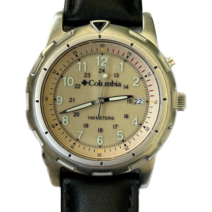 Reloj Columbia Hombre 2003 Acero 100m Agujas Lumen Raro