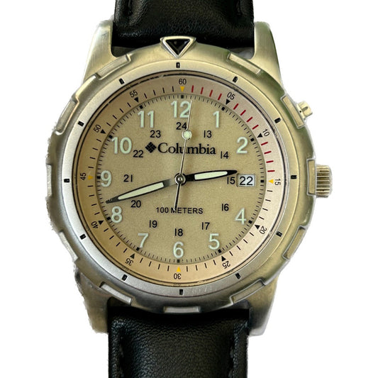 Reloj Columbia Hombre 2003 Acero 100m Agujas Lumen Raro