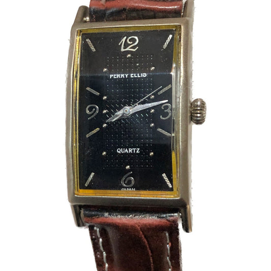 Reloj Perry Ellis Mujer Vintage Año 1999 Rectangular Dorado