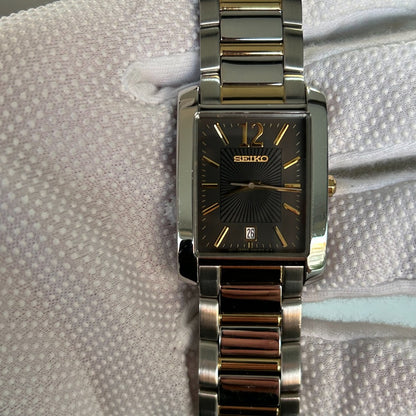 Reloj Seiko Hombre 2010 Rectangular Dorado/gris Único