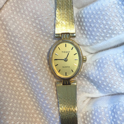 Tissot Lady Quartz 1980 Chapado Oro18k Brazalete Suizo
