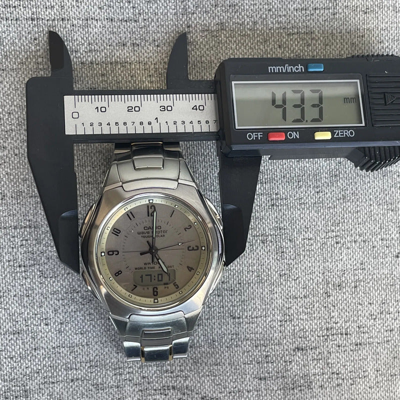 Reloj Casio Wave Ceptor Hombre 2004 Solar Ana-digi Escaso